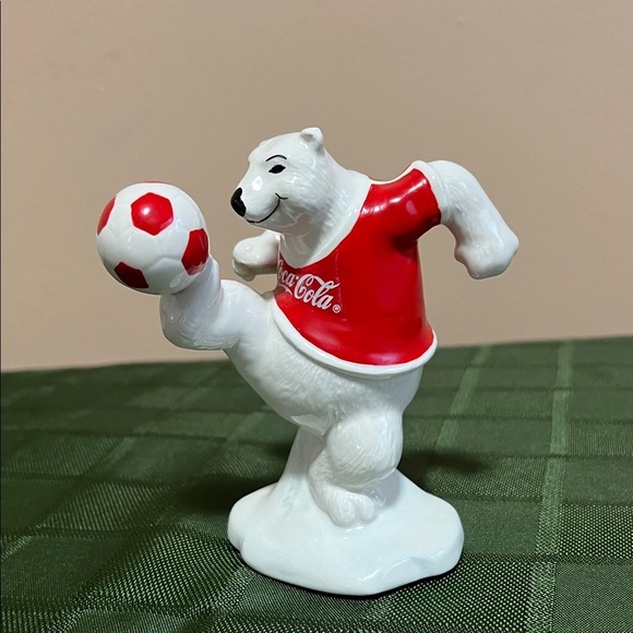 Coca Cola Other - 1995 Coca-Cola Polar Bear with Red Soccer Jersey 4.5 inches
